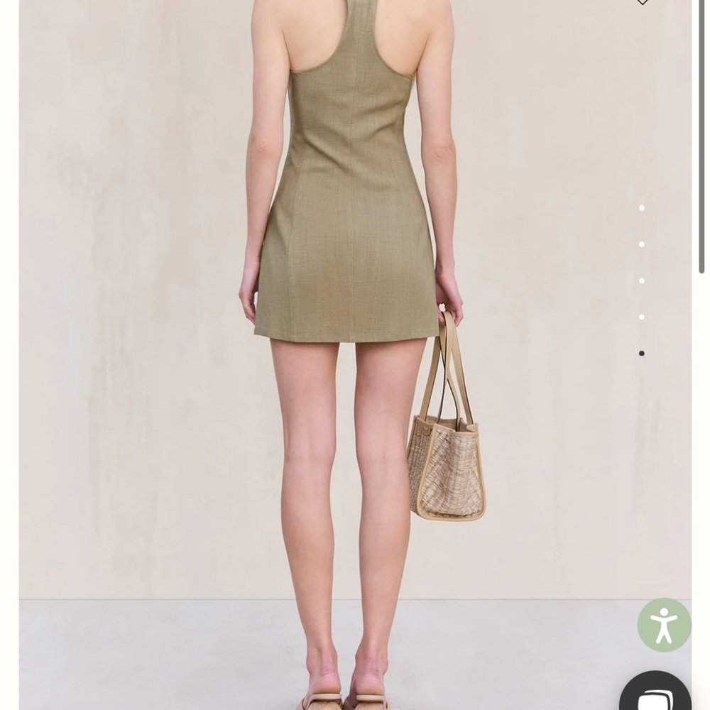 cult gaia olive-green strapless halter mini dress - Picture 3 of 7